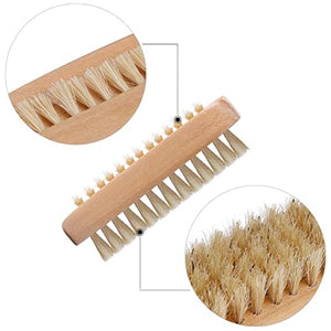 Cleaning Nail Fingernail Brush Wood 2 Side for Manicure Pedicure