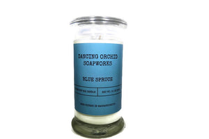 Blue Spruce Scented Cotton Wick Soy Candle - Dancing Orchid SoapWorks