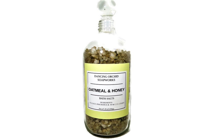 Oatmeal And Honey Bath Salt Soak - Dancing Orchid SoapWorks