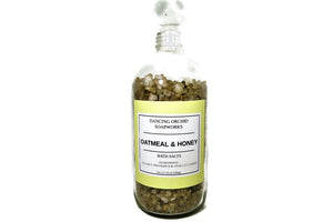 Oatmeal And Honey Bath Salt Soak - Dancing Orchid SoapWorks