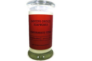 Pomegranate Cider Scented Cotton Wick Soy Candle - Dancing Orchid SoapWorks