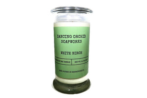 White Birch Scented Cotton Wick Soy Candle - Dancing Orchid SoapWorks