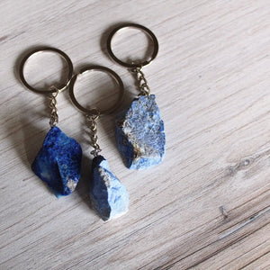 Lapis Lazuli Raw Crystal Keychain