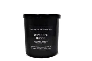 Dragon's Blood Scented Wood Wick Soy Candle - Dancing Orchid SoapWorks