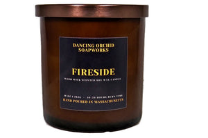 Fireside Scented Wood Wick Soy Candle - Dancing Orchid SoapWorks
