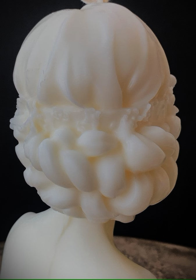 Closed Eyed Lady Sculpture Candle