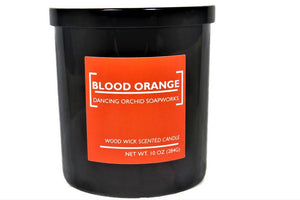 Blood Orange Scented Wood Wick Soy Candle - Dancing Orchid SoapWorks