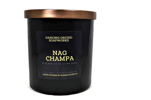 Nag Champa Scented Wood Wick Soy Candle - Dancing Orchid SoapWorks