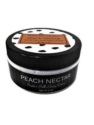 Peach Nectar Satin And Silk Body Lotion - Dancing Orchid SoapWorks