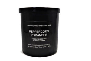 Peppercorn Pomander Scented Wood Wick Soy Candle - Dancing Orchid SoapWorks