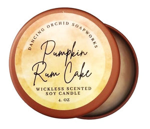 Pumpkin Rum Cake Wickless Soy Candle