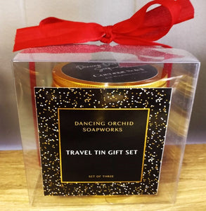 Travel Tin Wood Wick Candle Gift Set of 3
