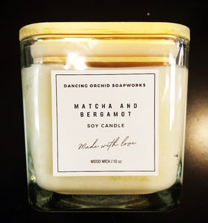 Matcha And Bergamot Soy Wood Wick Candle