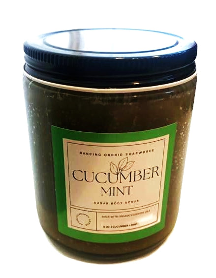 Zero Waste All Natural Aromatherapy Cucumber Mint And French Green Clay Sugar Scrub