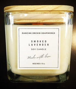 Smoked Lavender Soy Wood Wick Candle
