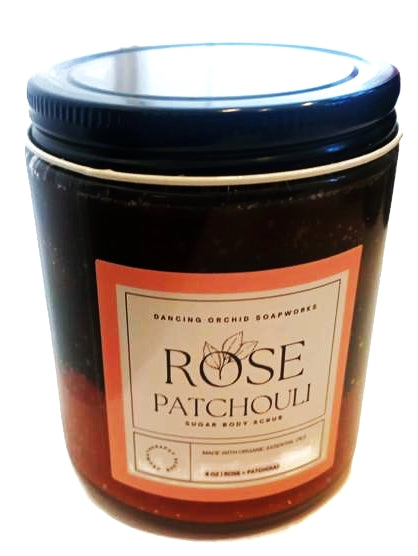 Zero Waste All Natural Aromatherapy Rose Patchouli And Rose Pink Clay Sugar Scrub