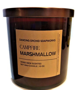 Campfire Marshmallow Scented Wood Wick Soy Candle