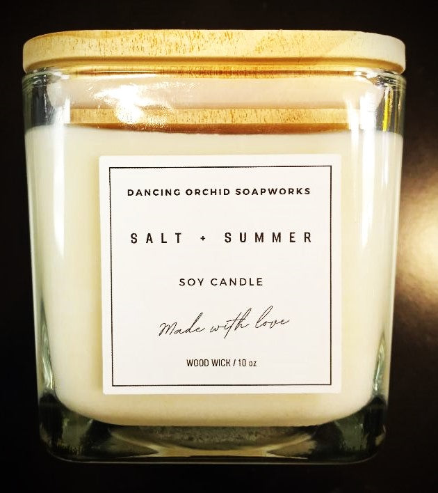 Salt + Summer Soy Wood Wick Candle