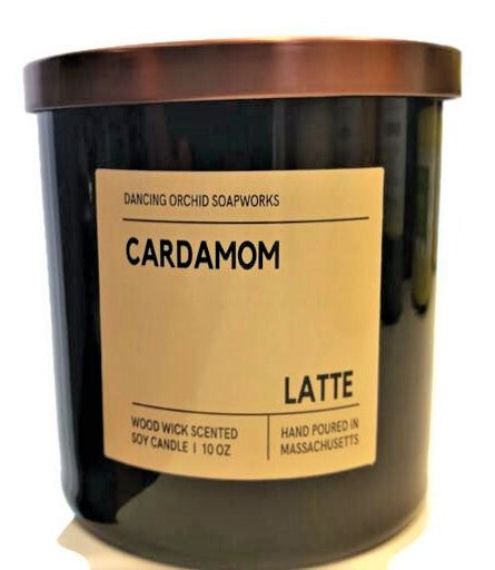Cardamom Latte Scented Wood Wick Soy Candle