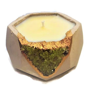 Geode Crystal Soy Concrete Candle